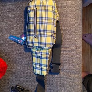 Yellow plaid Fanny pack